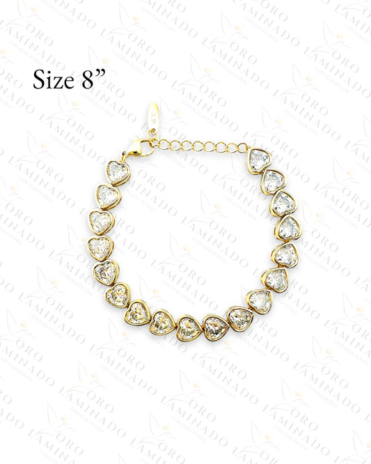 High Quality Clear Hearts Bracelet C269