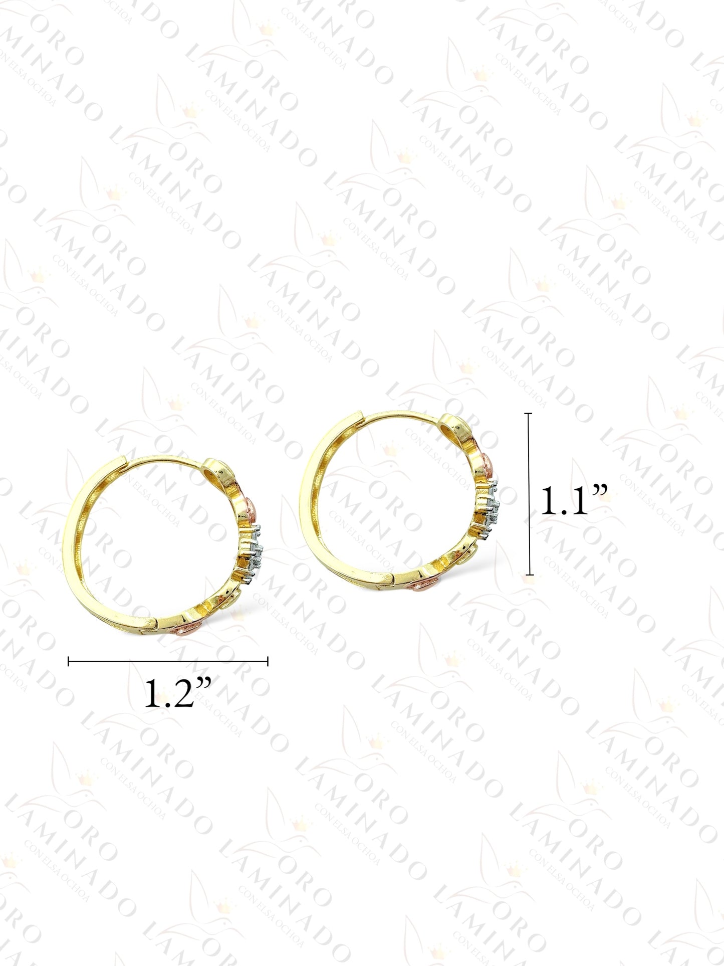 High Quality Infinity Flower Hoop Earrings B144