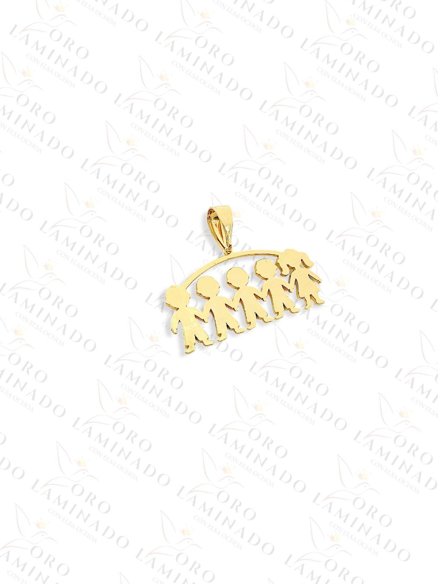 Gold Filled  Three Tones Four Boys and One Girl Pendant B245