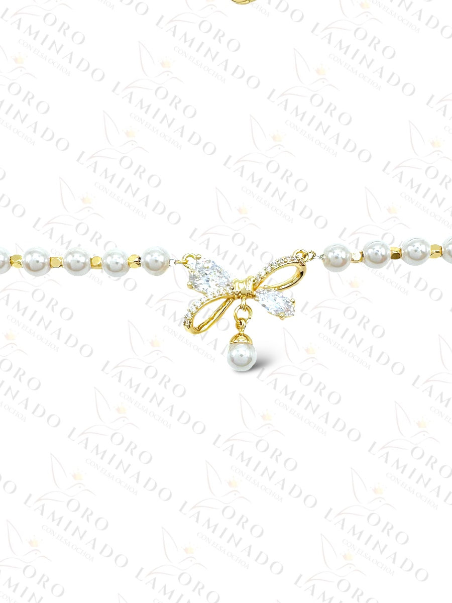 High Quality Pearl Double Chain Necklace R145