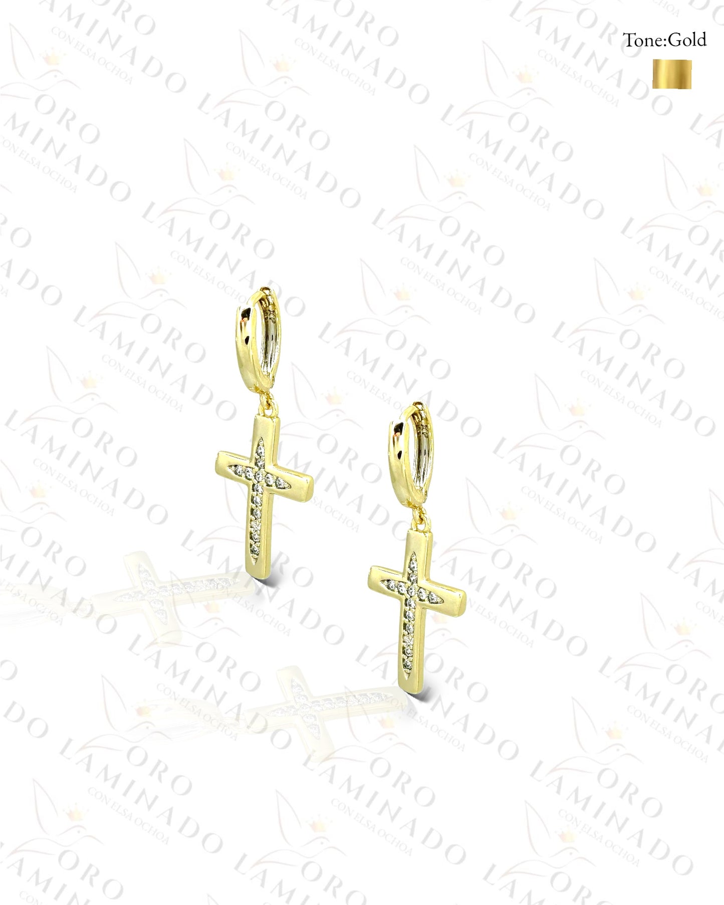 High Quality Golden Cross Earrings C480