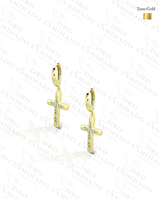 High Quality Golden Cross Earrings C480