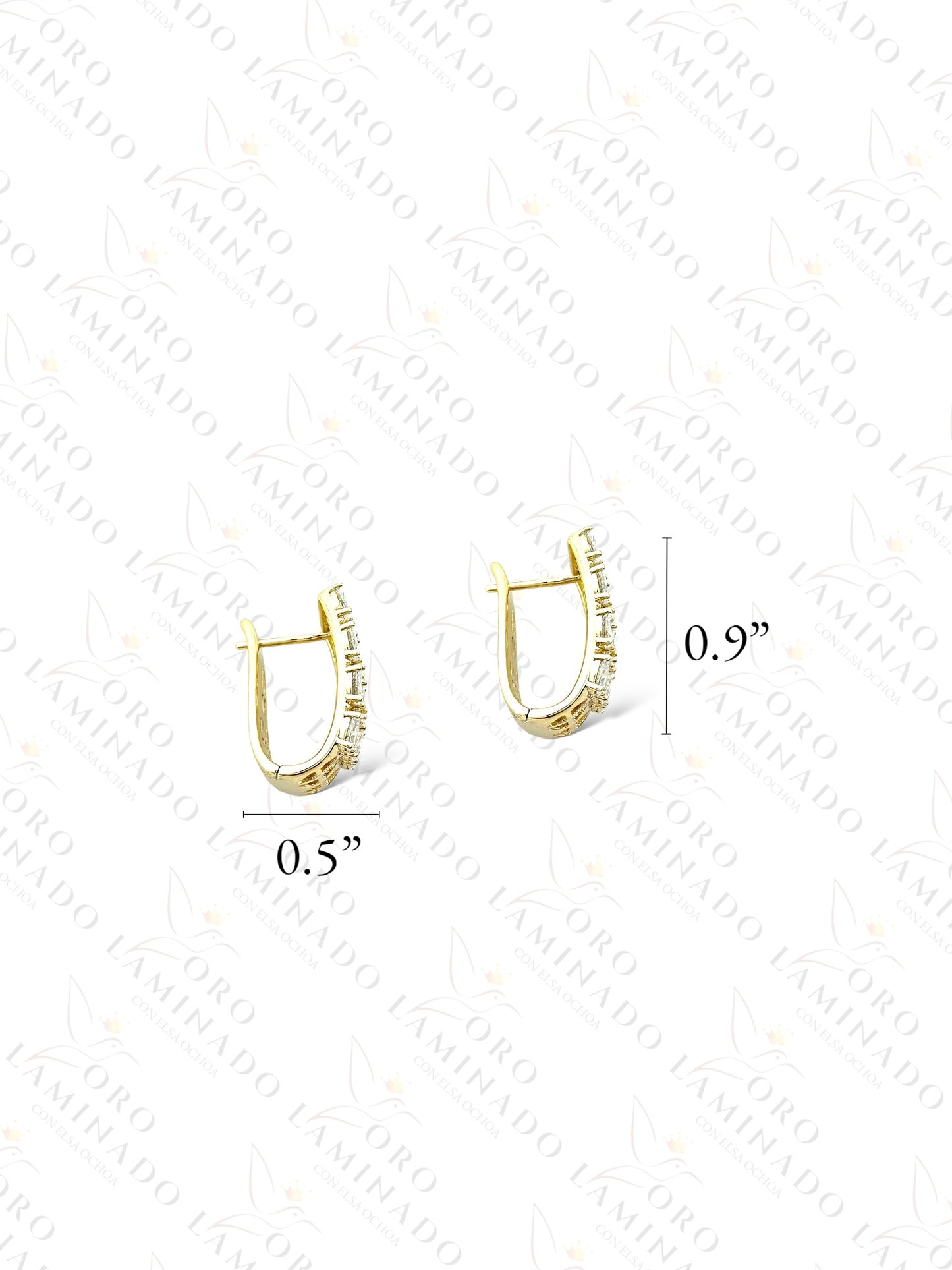 High Quality Diamond Hoop Earrings C59