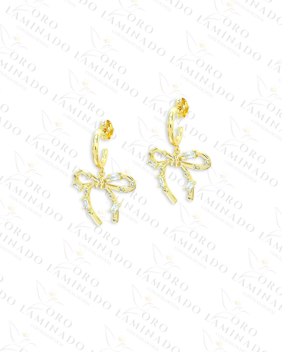 High Quality Golden Bow Earrings G407