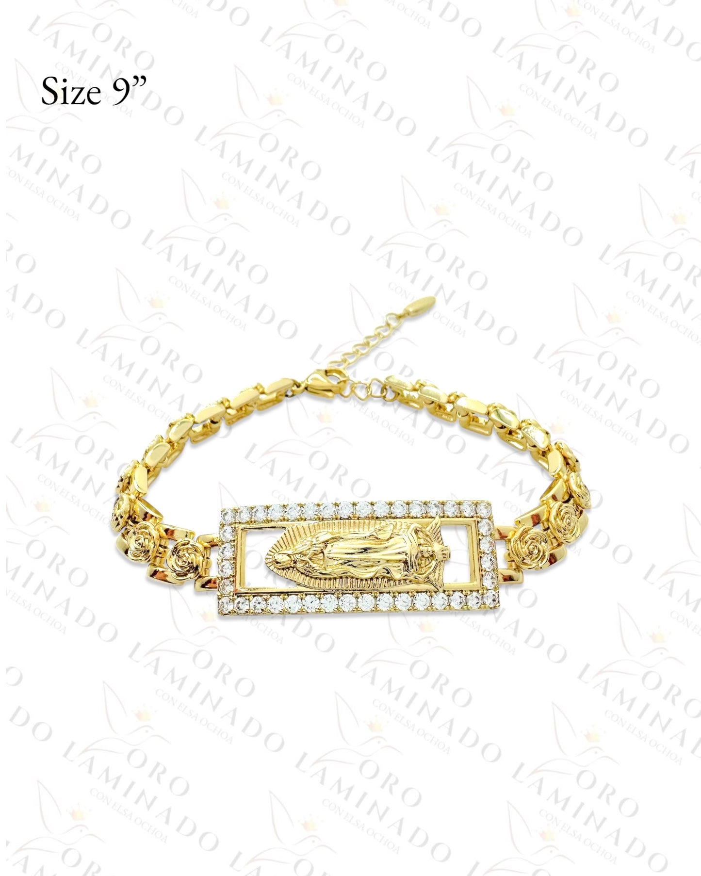 High Quality Virgin Mary Roses Bracelet (Gold Filled) Y164