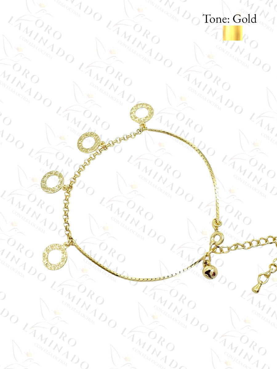 High Quality Gold Circles Anklet (Pack of 6) G170