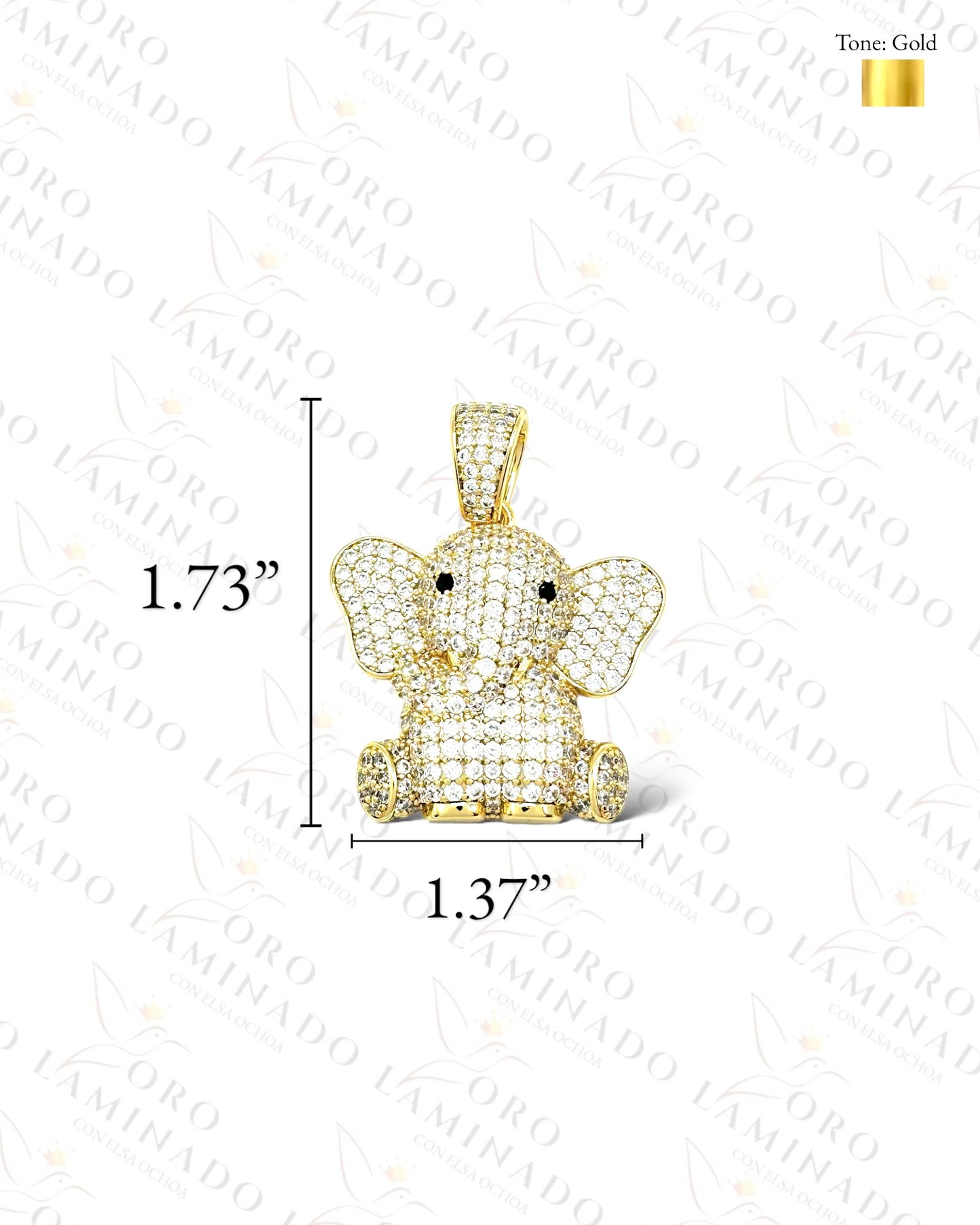 High Quality Sparkling Little Elephant Pendant B478