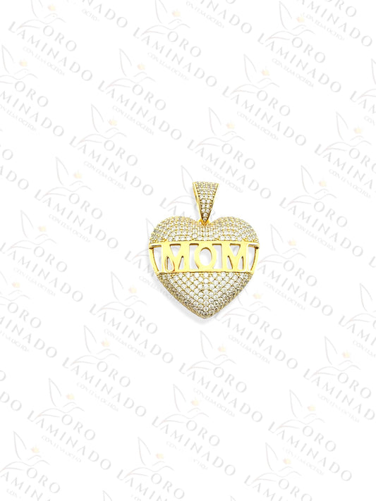 High Quality "MOM" Heart Pendant Y397