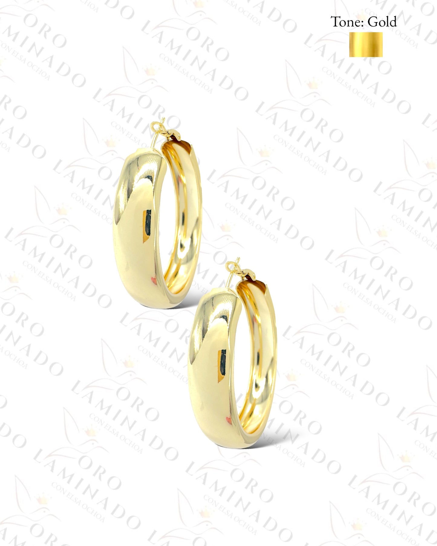 High Quality Plain Gold Hoop Earrings C228