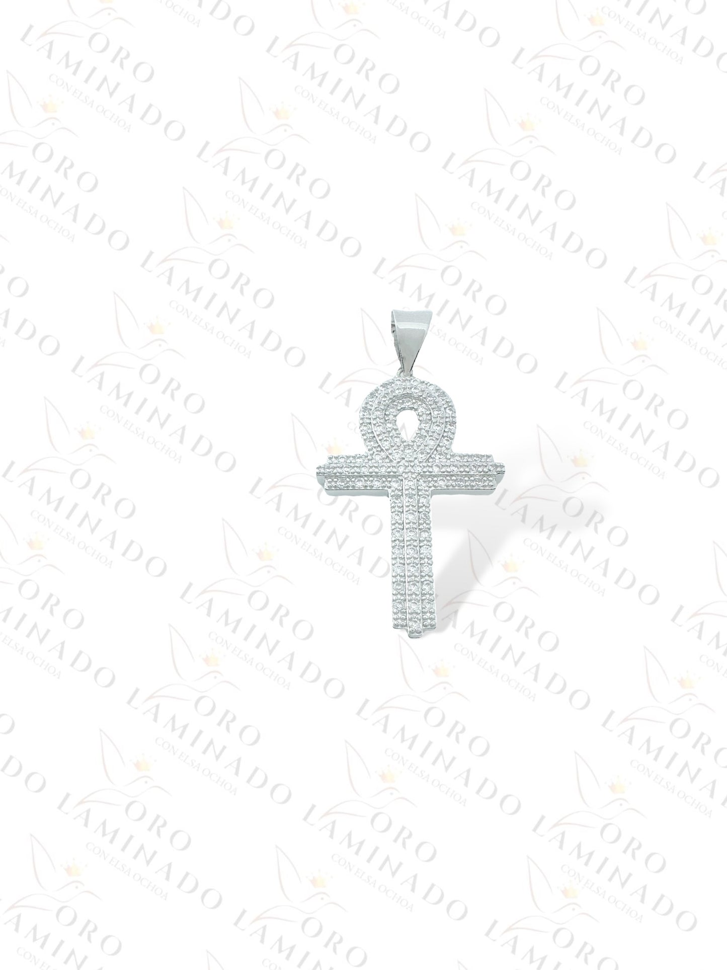 Silver Diamond Cross Pendant Y330