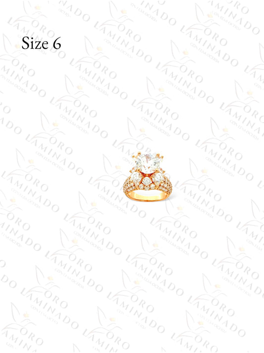 High Quality Rose Gold Princess Cut Ring G54