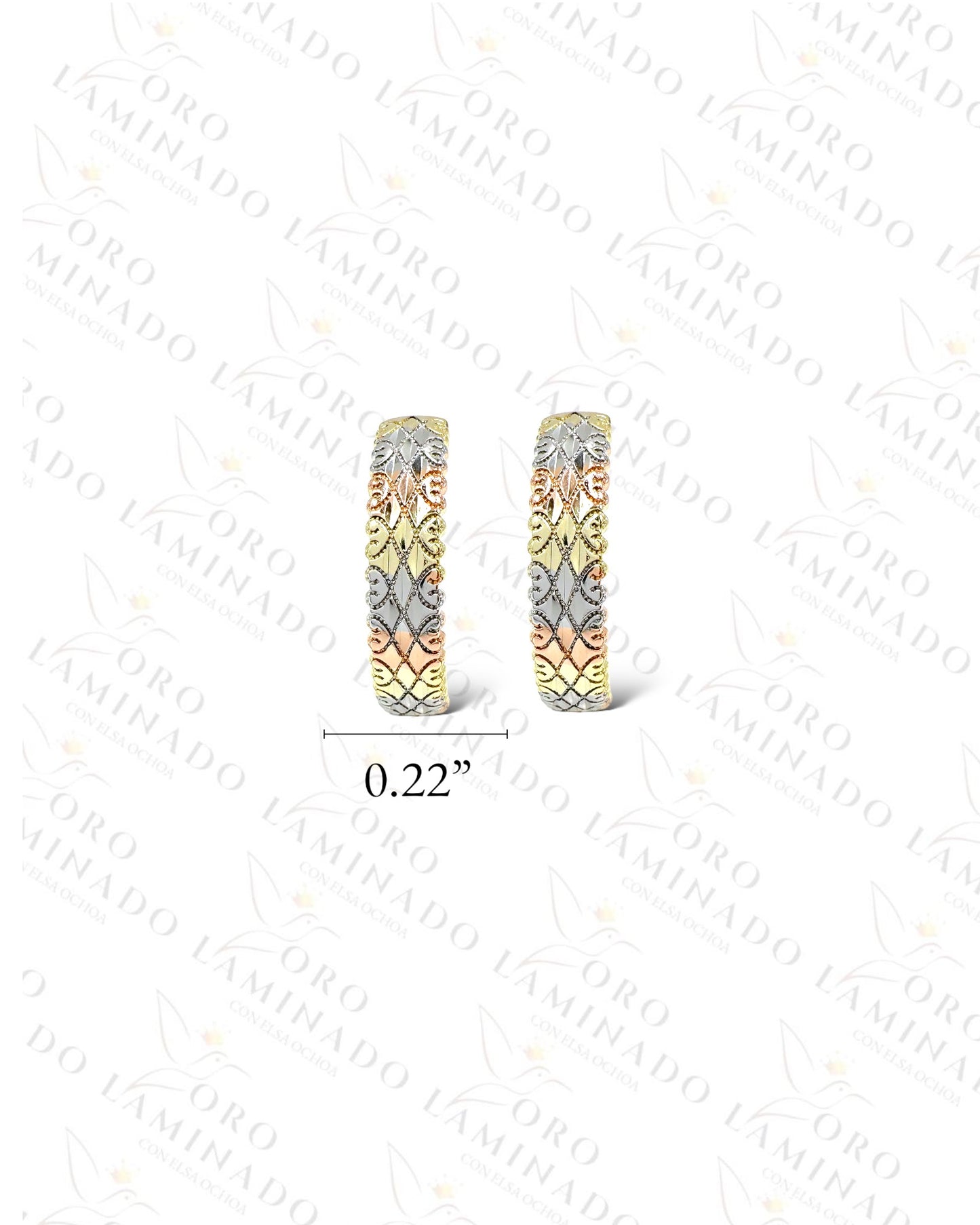 High Quality Tricolor Hoop Earrings C140