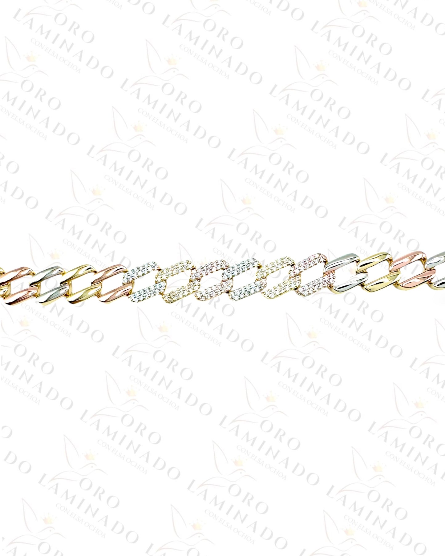 High Quality Three Tones Square Bracelet B386