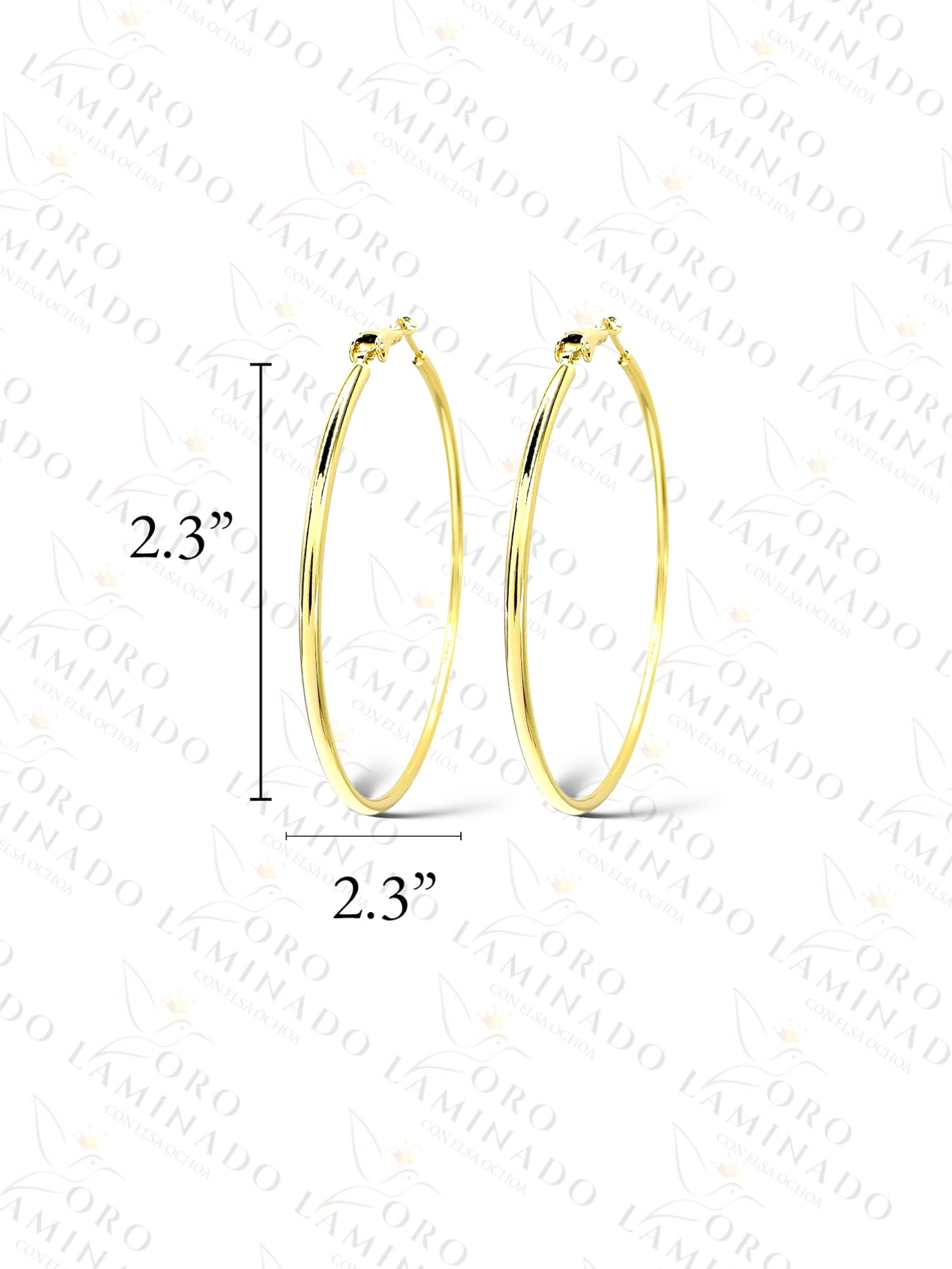 High Quality Medium Classic Plain Hoop Earrings C226