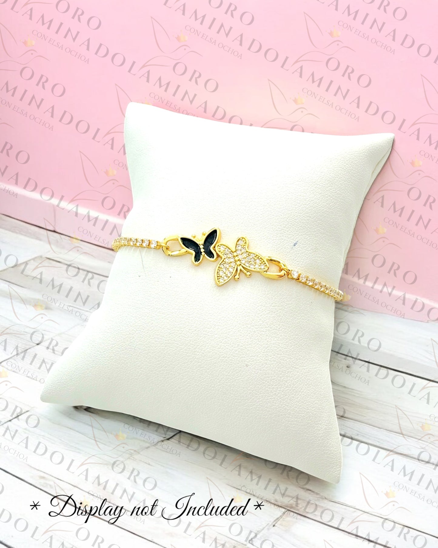 Gold Filled Dark Butterfly Adjustable Bracelet B106
