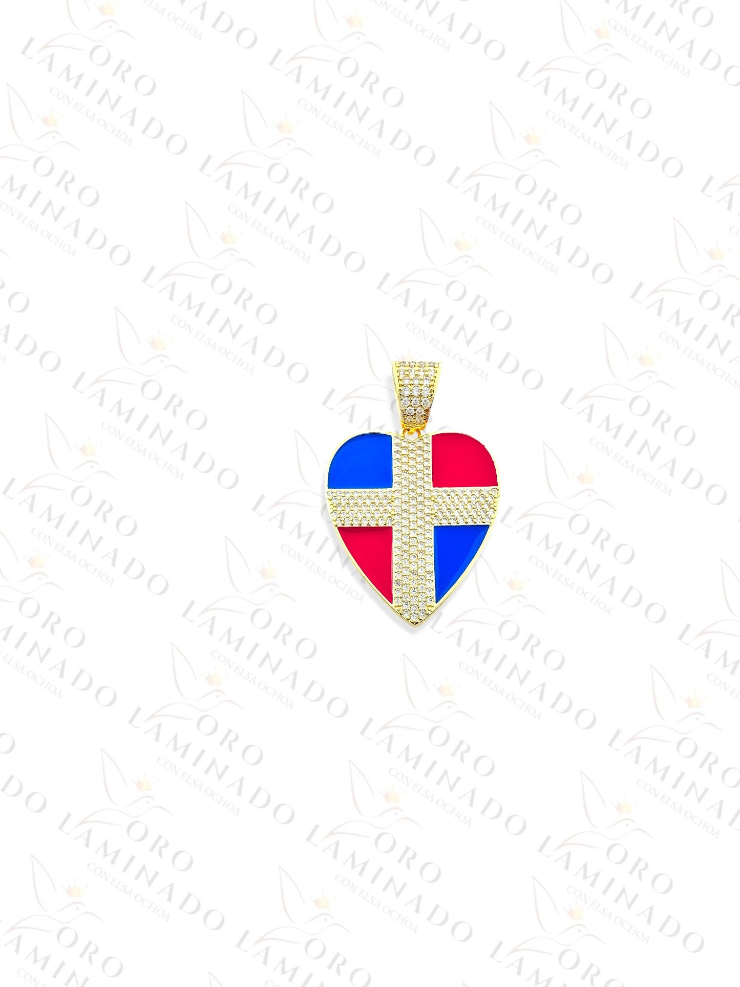 Gold Filled Dominican Republic Heart Pendant C100