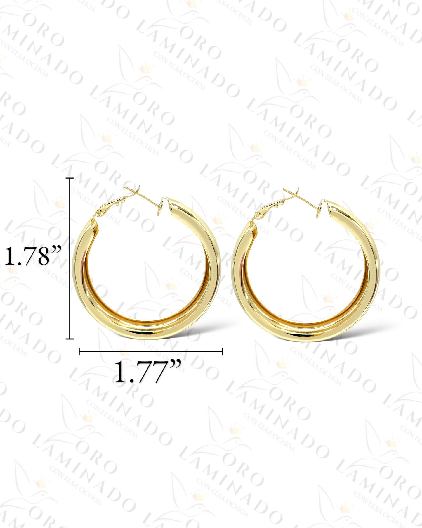 High Quality Plain Gold Hoop Earrings C228