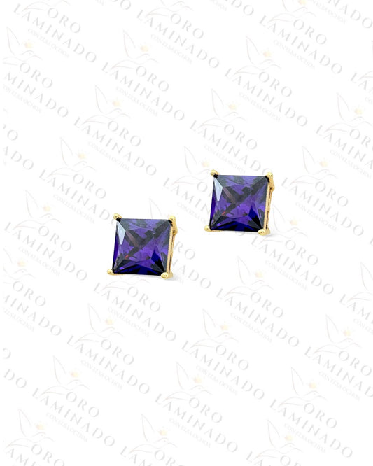 High Quality Purple Stone  Earrings R387