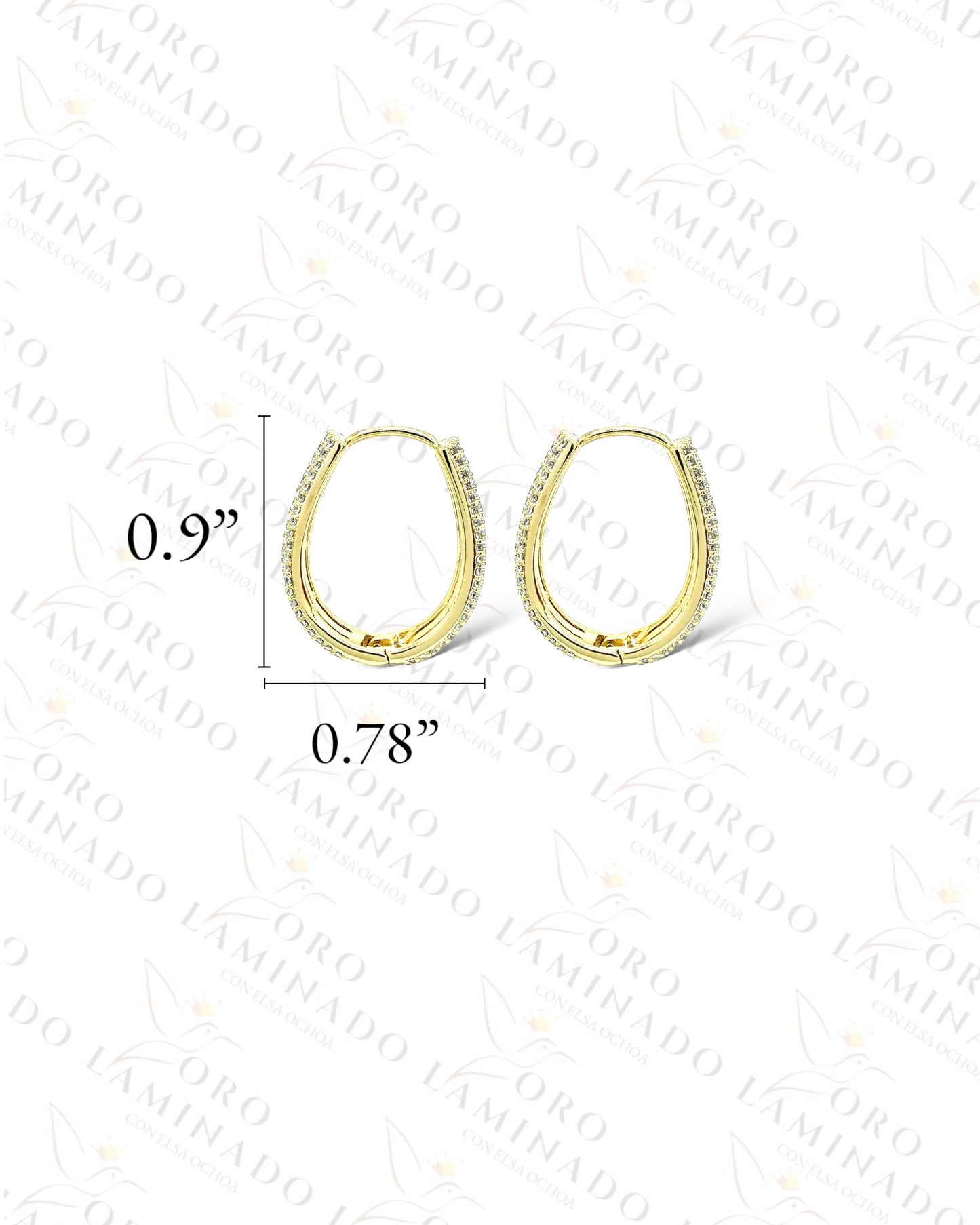 High Quality Diamond Hoop Earrings B23