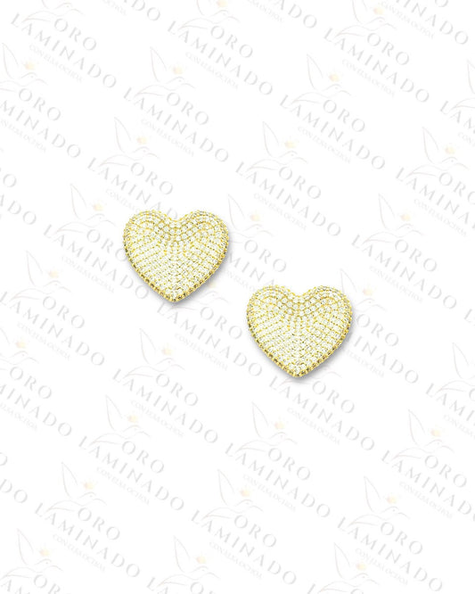 High Quality Diamond Heart Earrings Y144