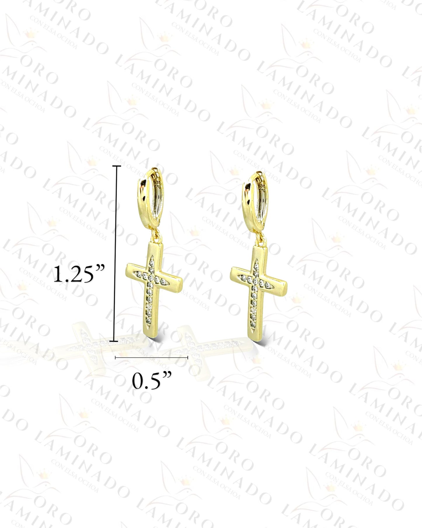 High Quality Golden Cross Earrings C480