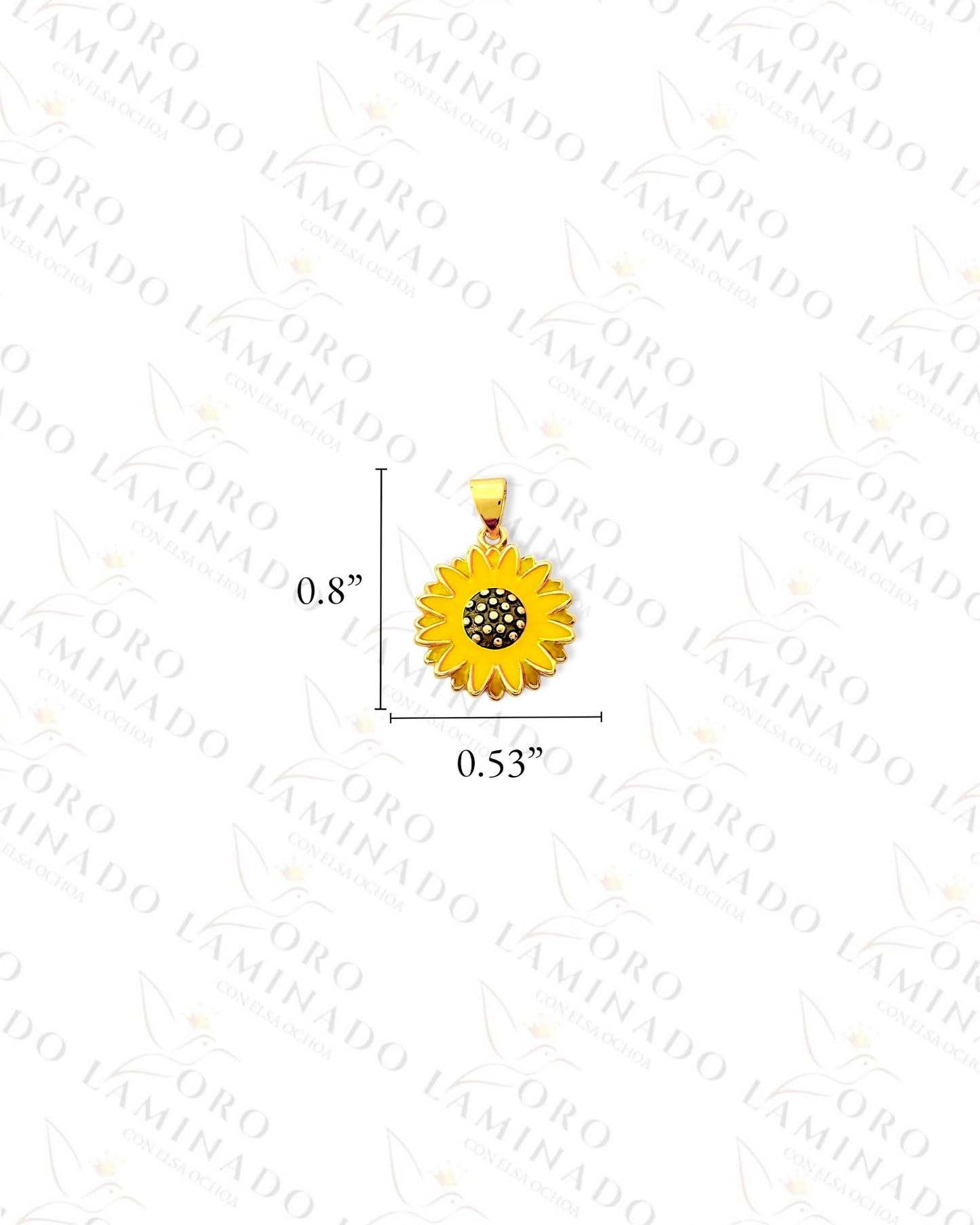 Gold Filled Yellow Sunflower Pendant G475