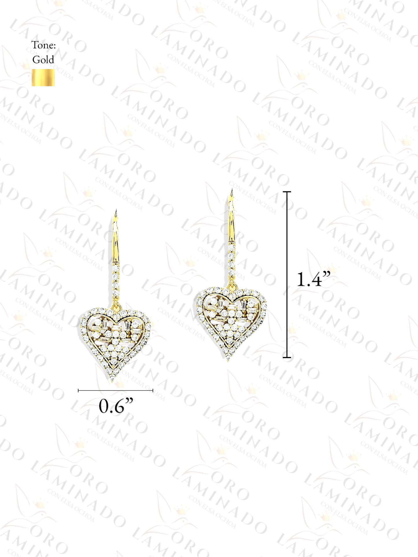 High Quality Heart Earrings B432