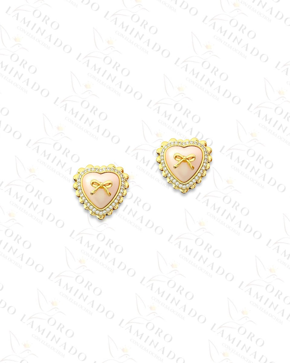 High Quality Pink Heart Earrings R45