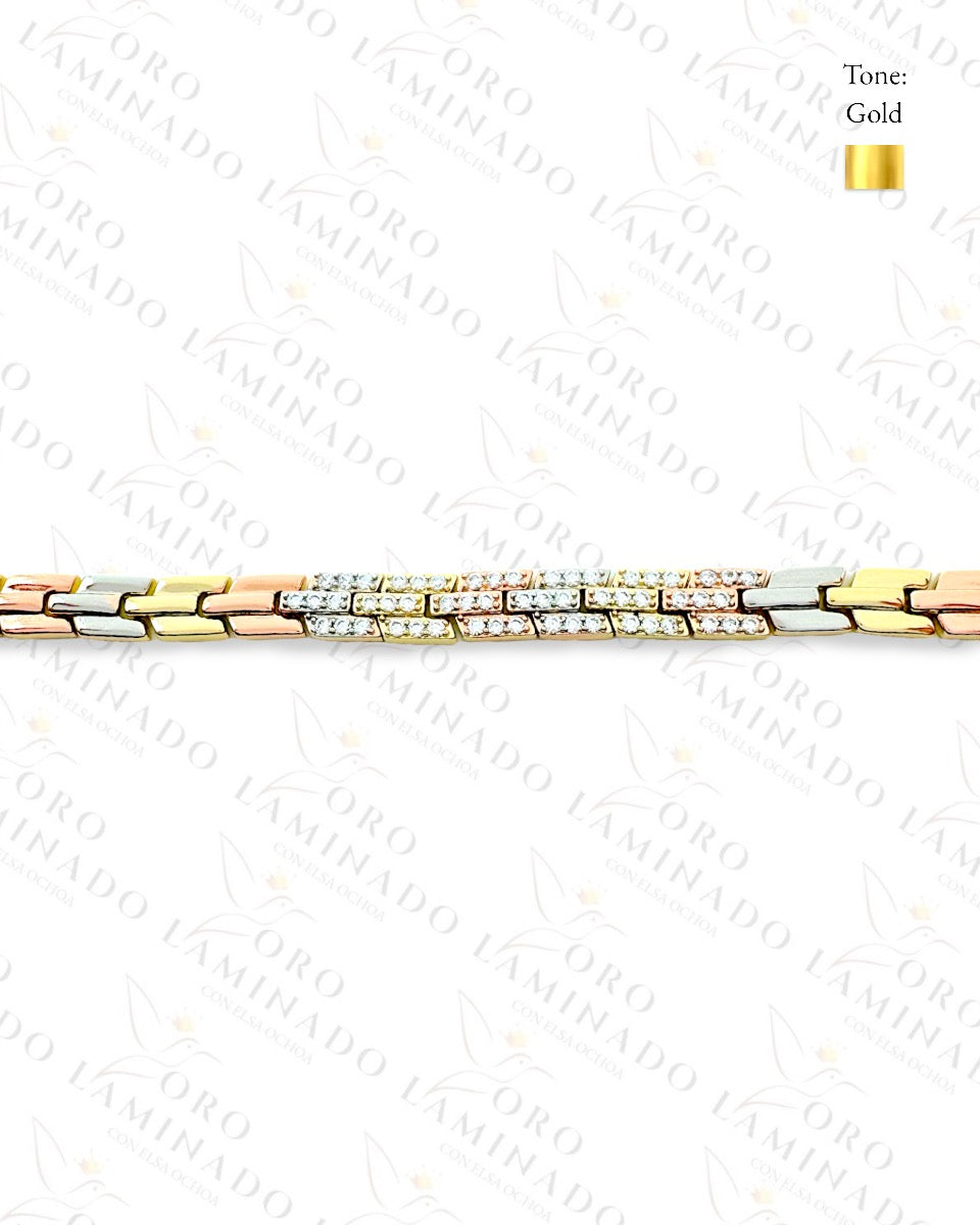 High Quality Three Tones Shiny Bracelet B400