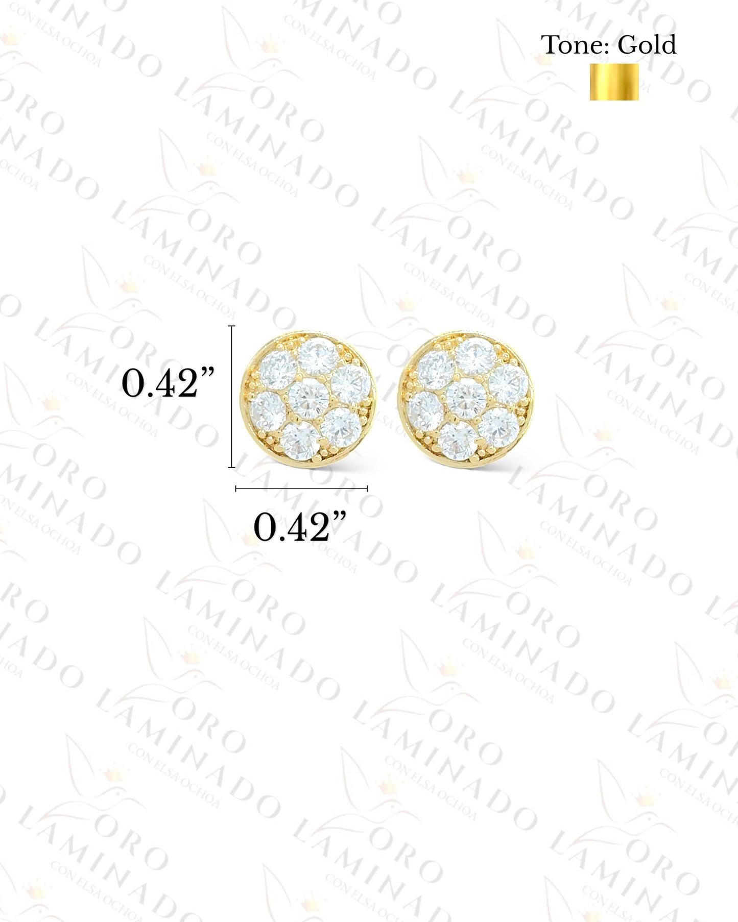 High Quality Round Crystal Flower Earrings R459