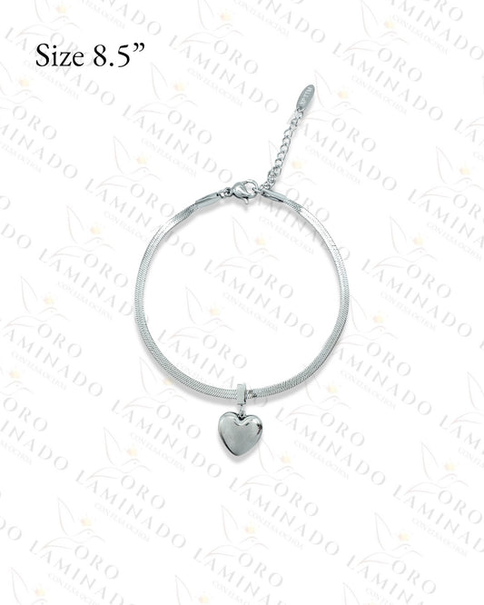 High Quality Stainless Silver Heart Bracelet G430