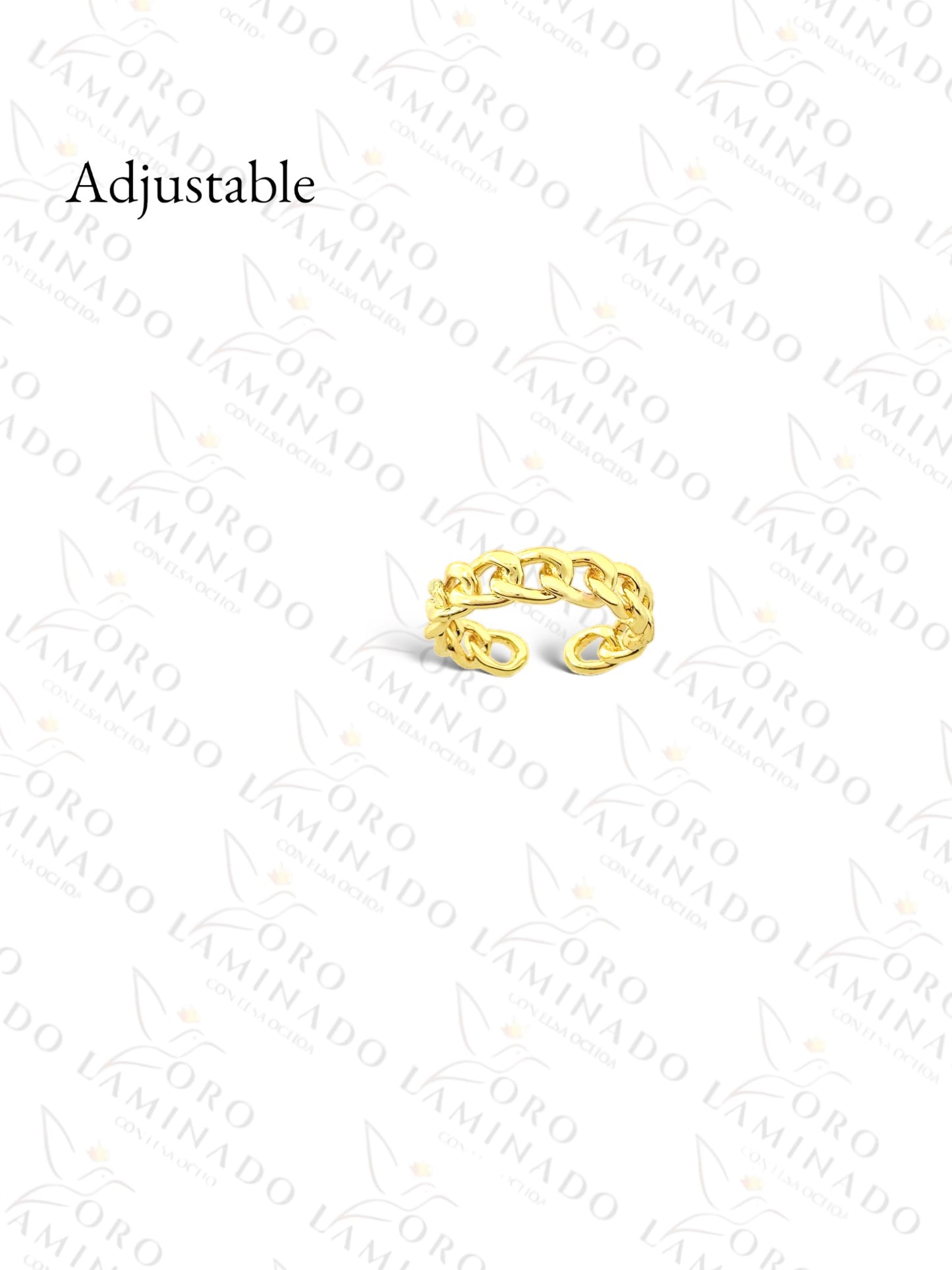 Cuban Chain Adjustable Ring C116