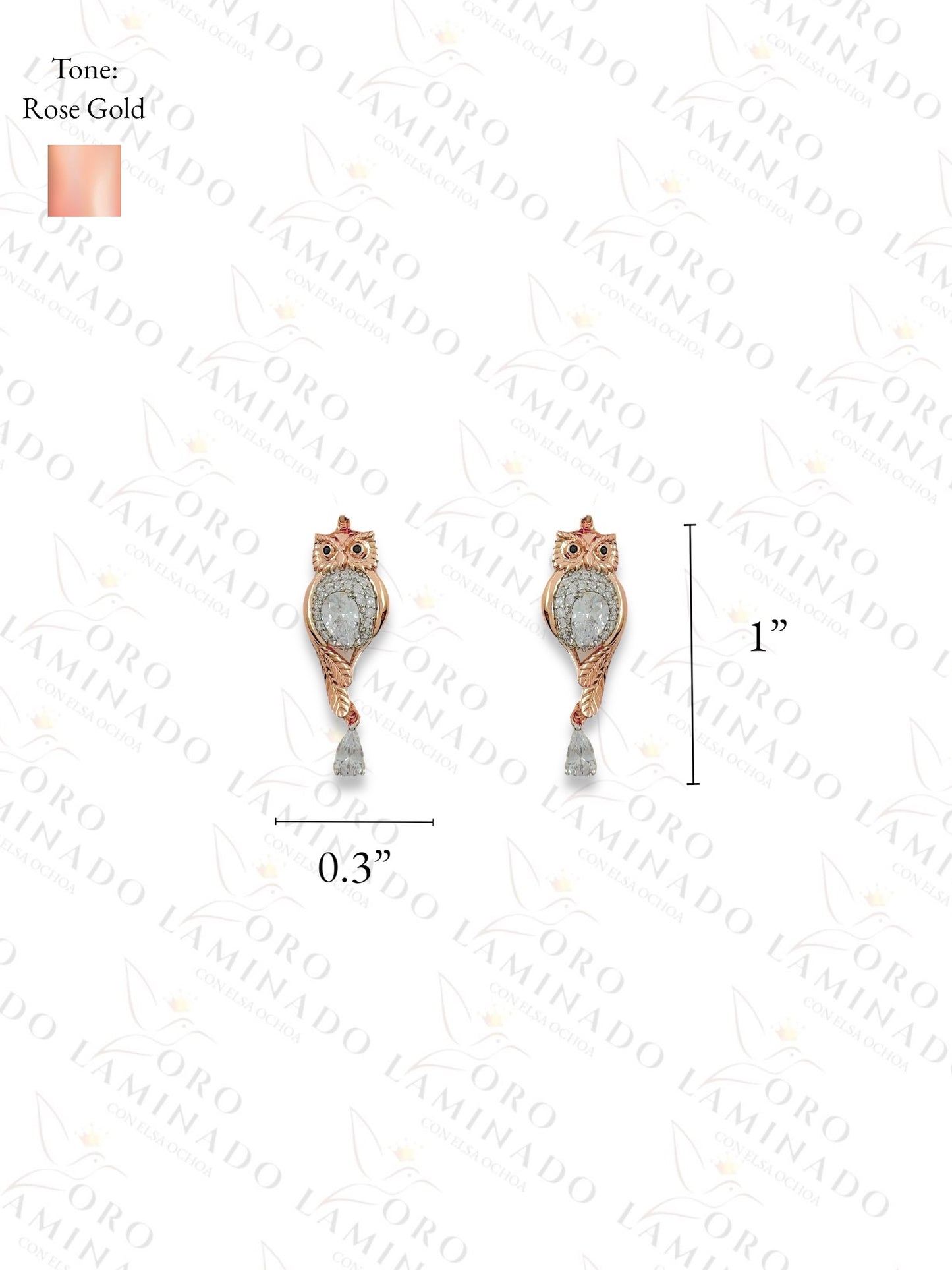 Gold Filled Rose Gold Owl set G321