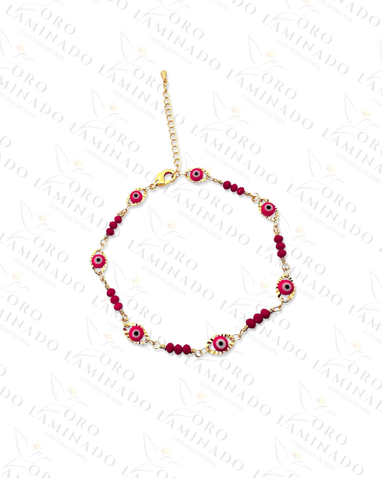 Gold Filled Pack of 6 Red Eye Anklet B362