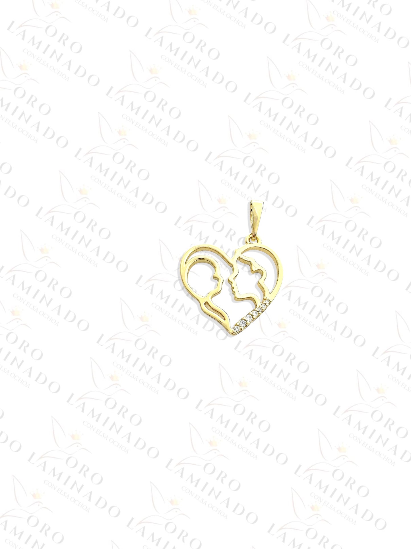 Gold Filled Mom and Baby Pendant Y284