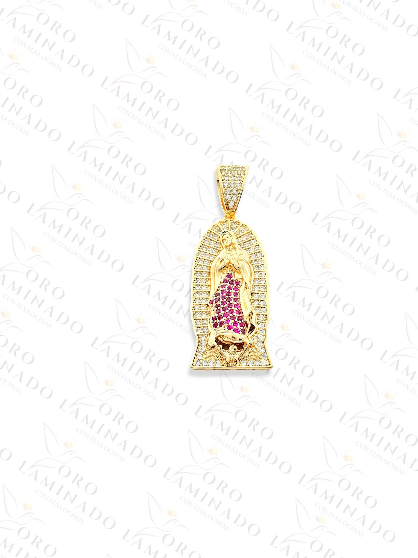 Pink Virgin Mary Pendant B118