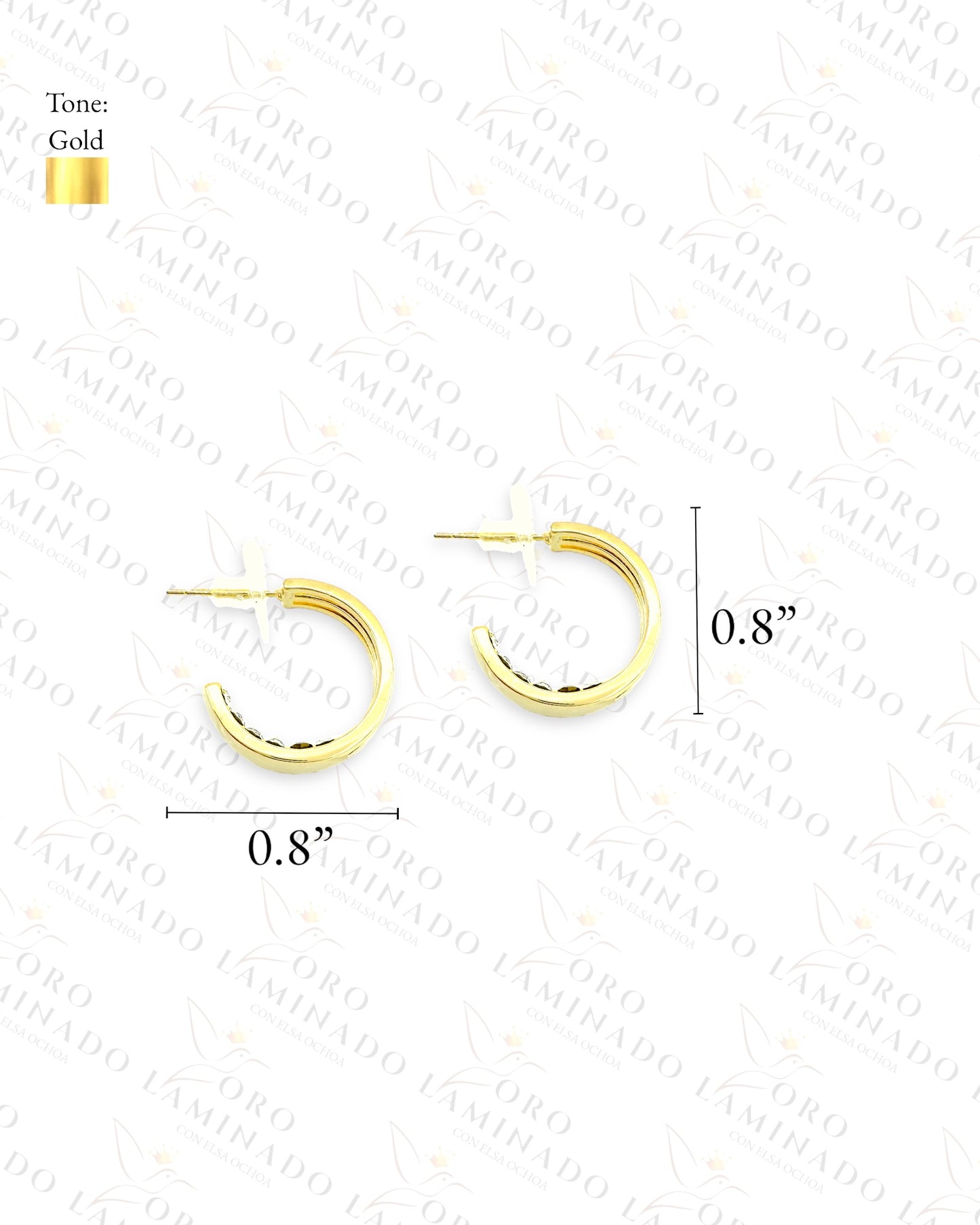 High Quality Hoop Shaped Diamond Earrings C382