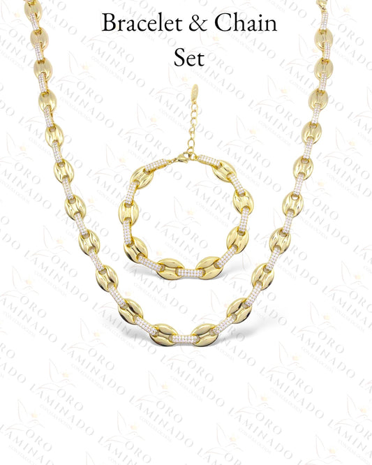 High Quality Gucci Chain & Bracelet Set G107