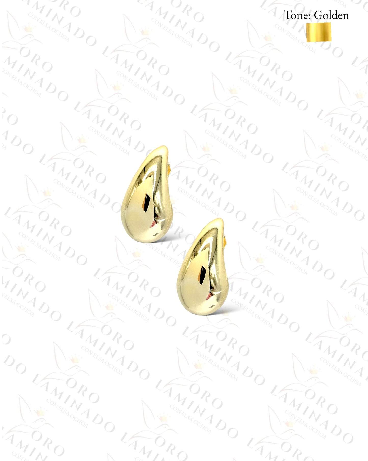 High Quality Gold Teardrop Earrings Y453