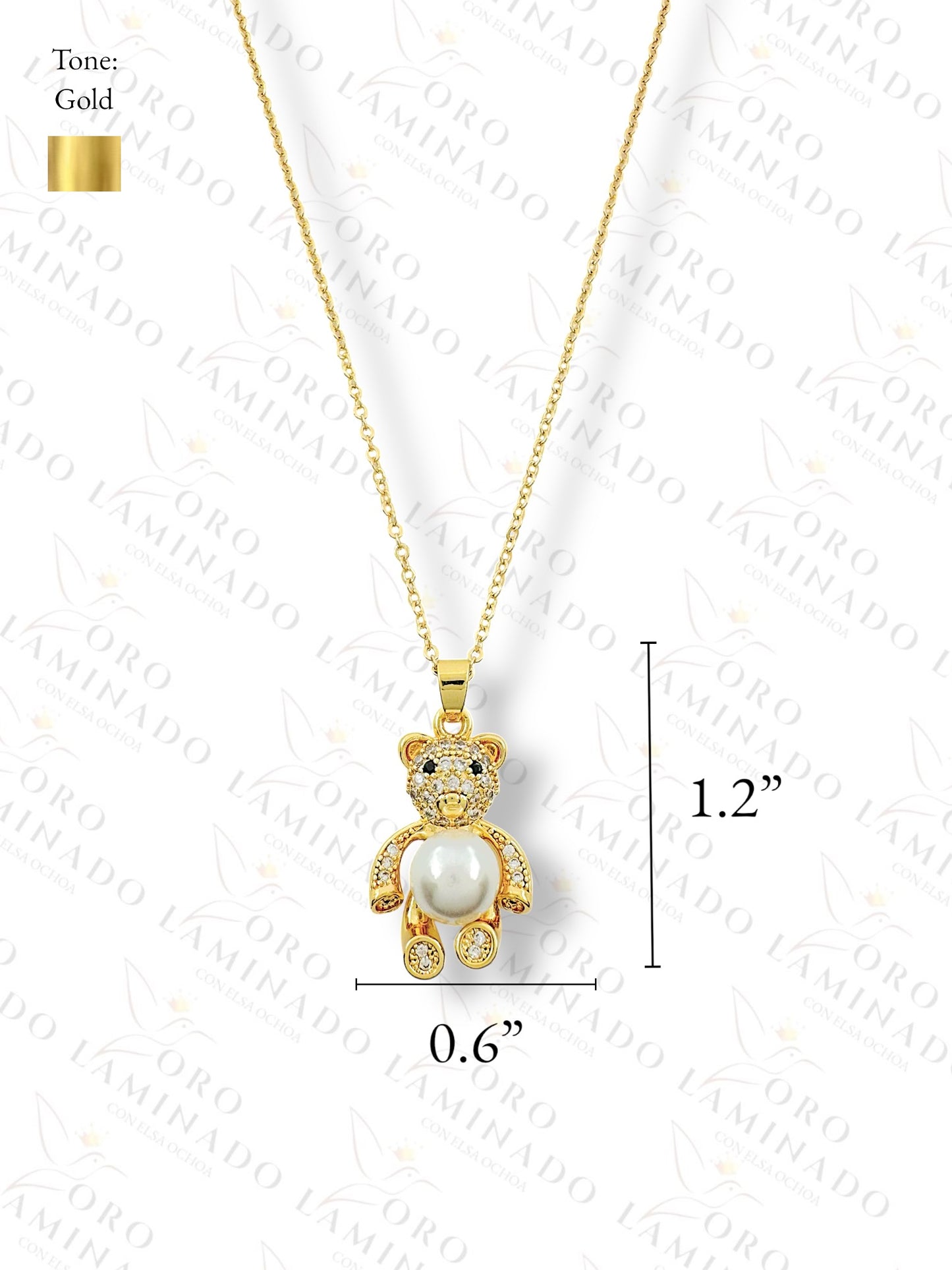 Gold Filled Bear and The Pearl Set G378