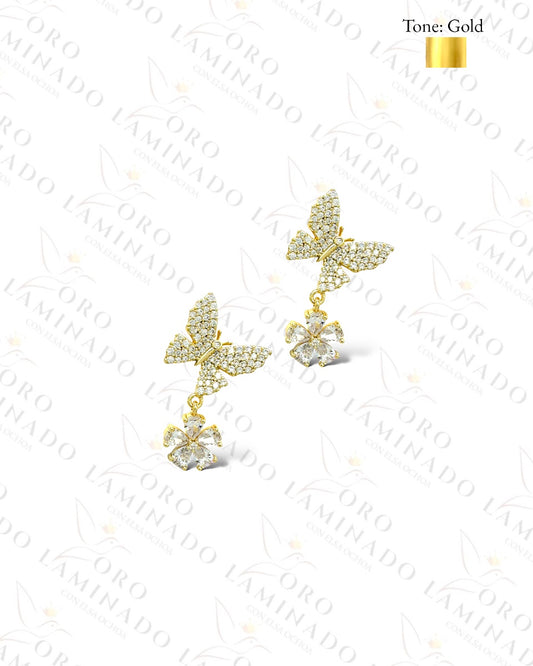 High Quality Sparkling Butterfly and Flower Earrings G159