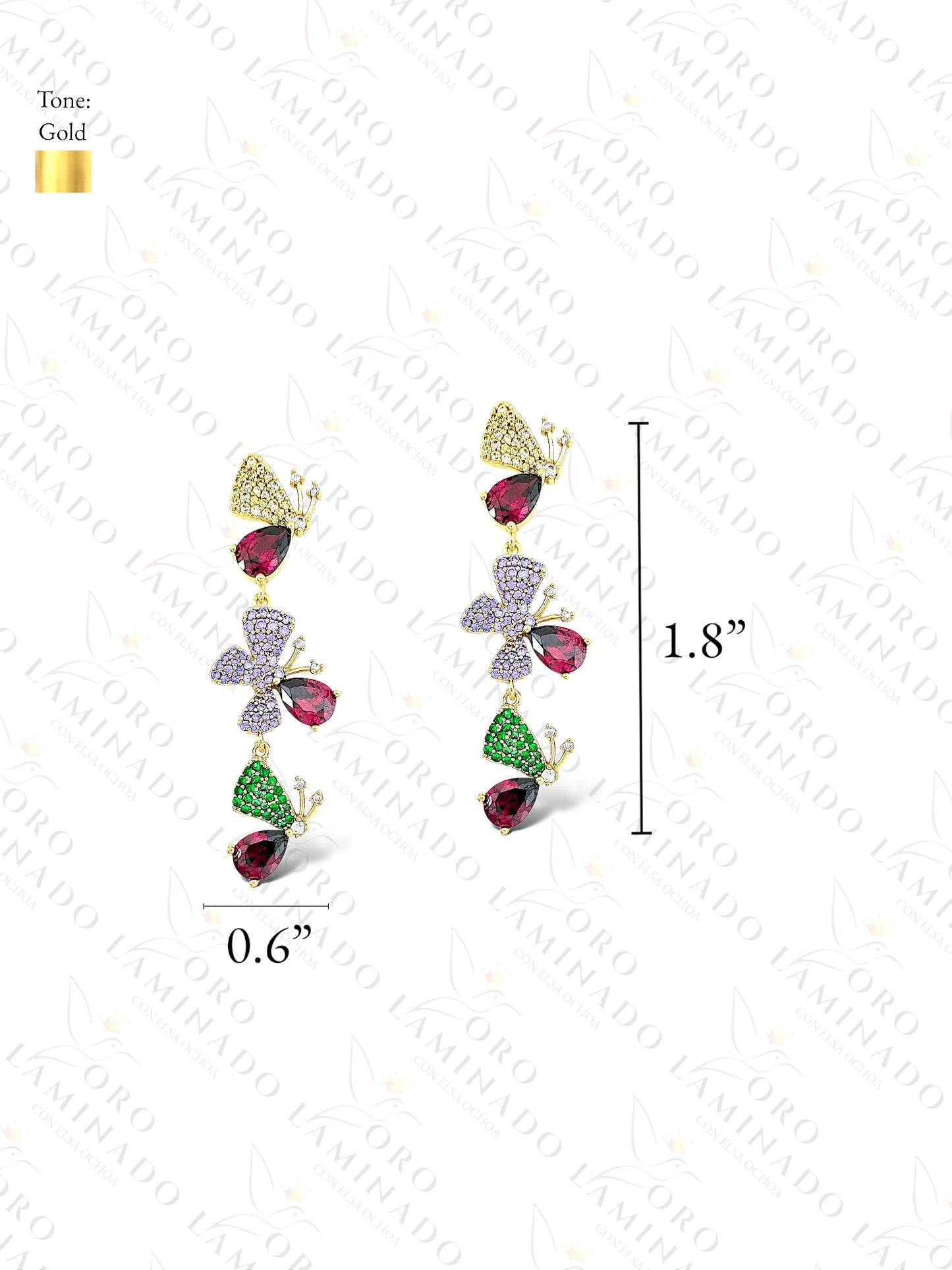 High Quality Multi-Color Butterfly Earrings C465