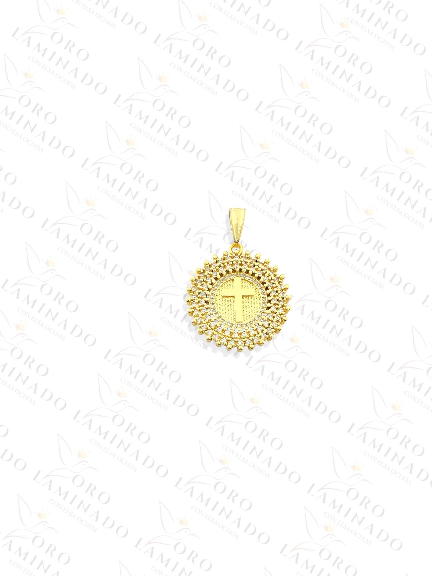 Gold Filled Round Cross Pendant B244