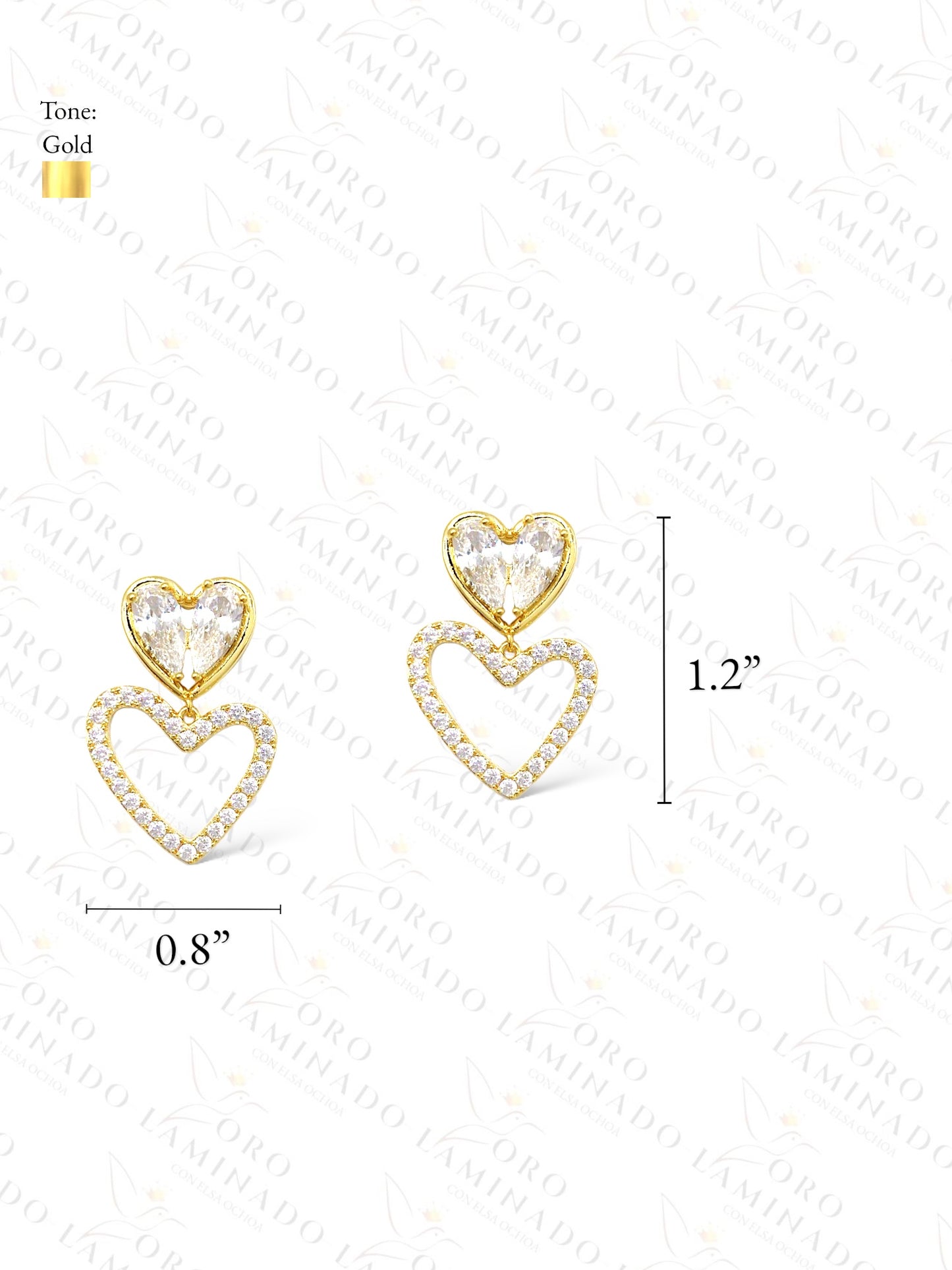 High Quality Double Heart Earrings C470