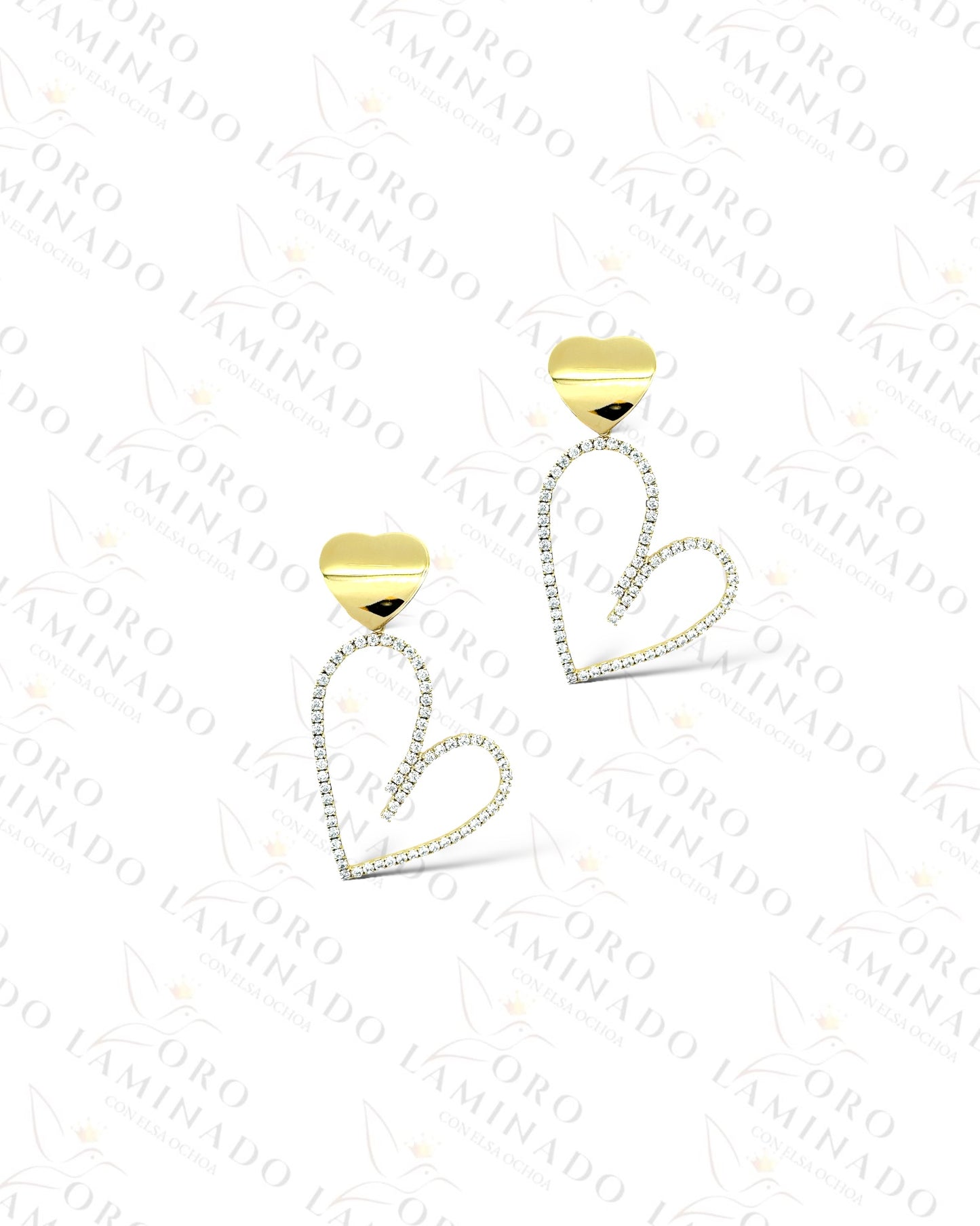 High Quality Double Heart Earrings  B47