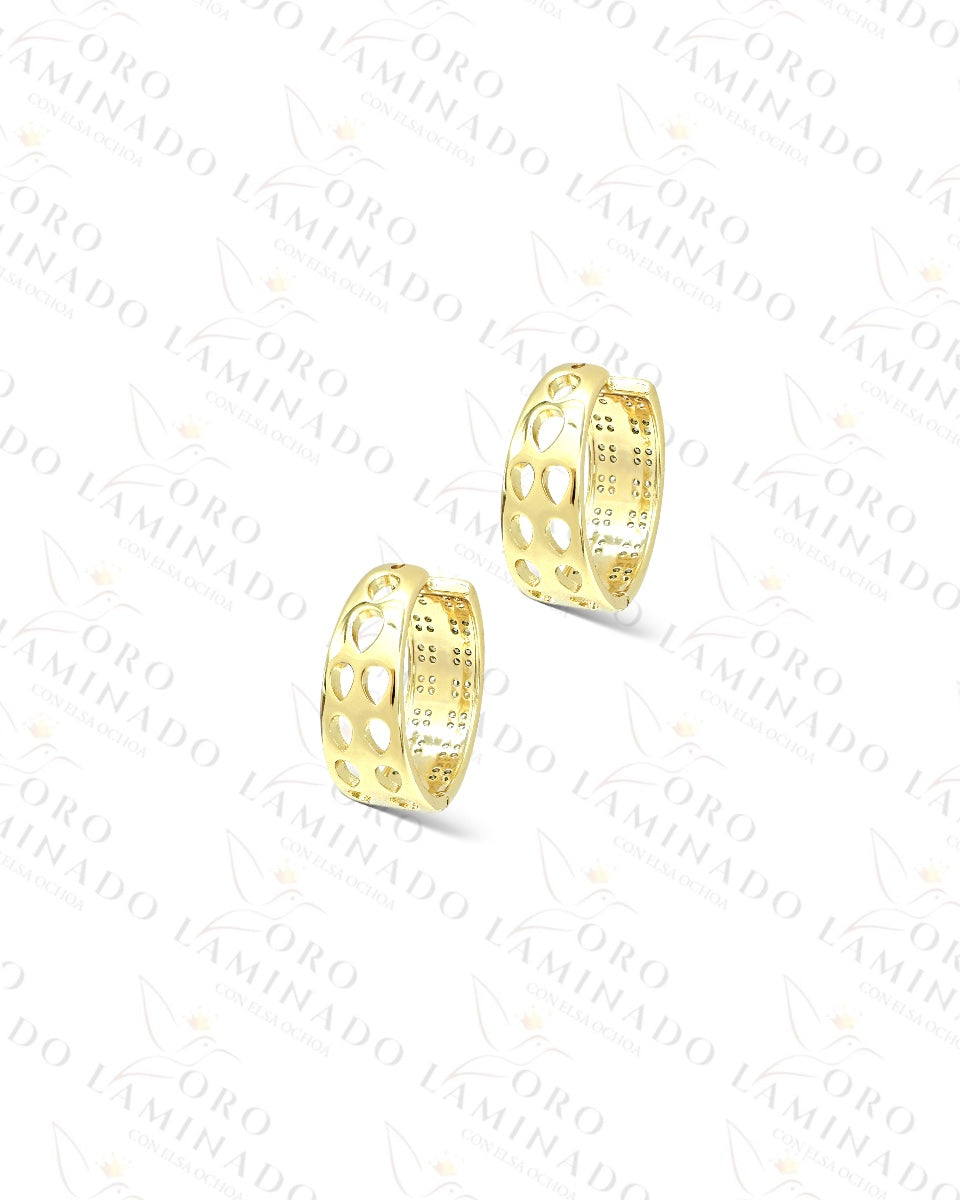 High Quality Sparkling Huggie Earrings  B426