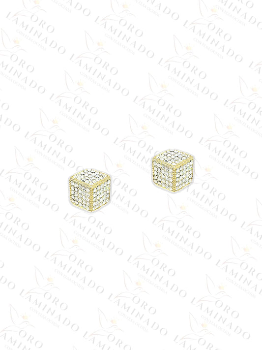 High Quality Diamond Cube Earrings B429