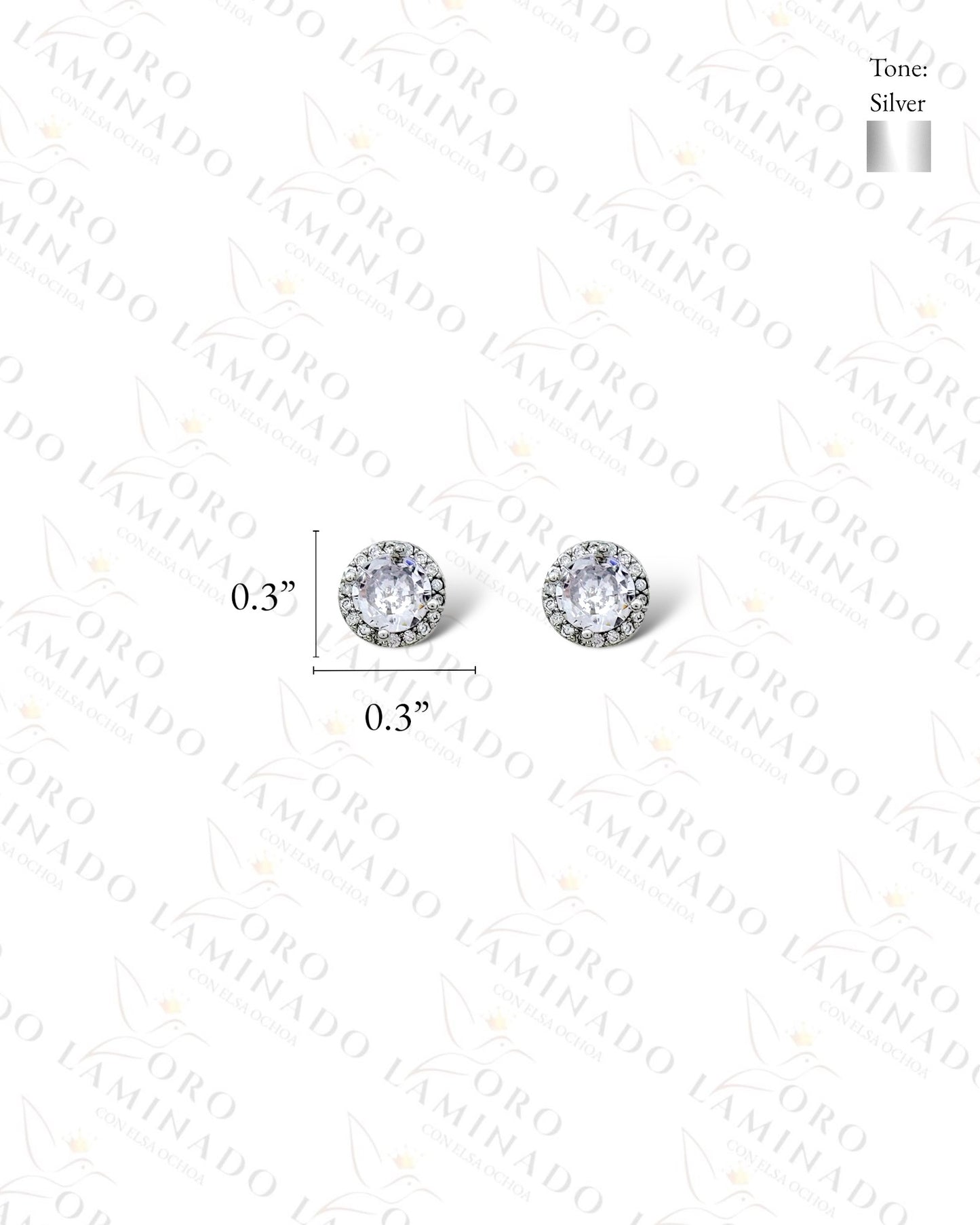 Diamond Silver Earrings Y130