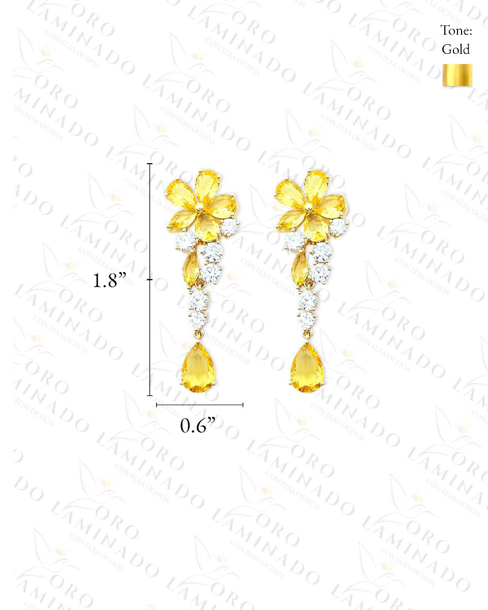 High Quality Yellow Flower Earrings C388