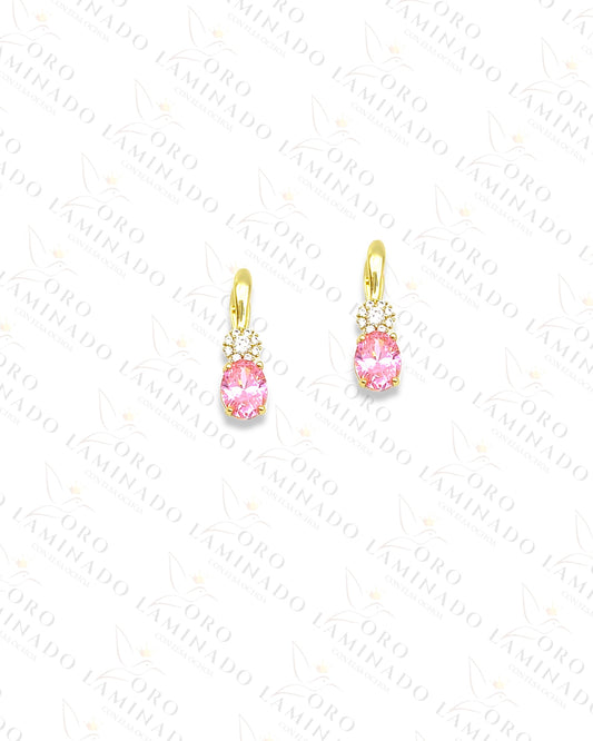 High Quality Pink Stone Earrings C51